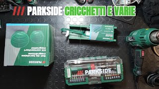 2Parkside Varie cacciavite e mini chiave a cricco ciotole magnetiche e seghetto a mano parkside [upl. by Wandie]