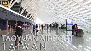 Walking Taiwans Largest Airport  Taoyuan International 4K [upl. by Lletnahs]