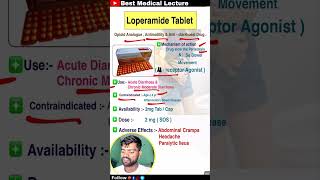 Loperamide Tablet medicine  hospital pharmacy composition bestmedicallecture [upl. by Jacie]