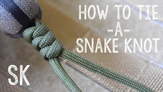 How to Tie a Paracord Snake Knot [upl. by Quintus]