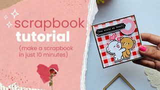 Scrapbook tutorial  scrapbook for love  anniversary scrapbook  easy scrapbook making tutorial [upl. by Newmark790]