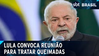 Lula questiona início de incêndios e aponta urgência climática  SBT Brasil 170924 [upl. by Ogir968]