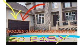 Garage door Giani wood look paint kit install review amp instructions [upl. by Suollecram]