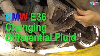 BMW E36 Changing Differential fluid [upl. by Zitvaa]