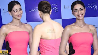 Ananya Panday DAZZLES In Pink Off Shoulder Outfit at The Launch Of New Hotel Moxy [upl. by Luoar]