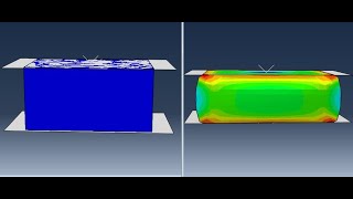 abaqus tutorials  foam compression test using hyperelastic properties ogden parameters [upl. by Seline985]