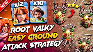 TH16 NEW ATTACK STARATEGY Root rider valkyrie super barbarian  CLASH OF CLANS TH16 ATTACK STRATEGY [upl. by Refinnej]