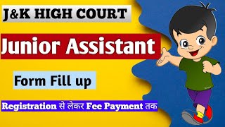 Jampk High Court Junior Assistant form fillup [upl. by Elehcim]