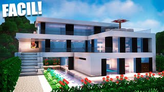 ✅Cómo hacer una casa MODERNA en Minecraft🏡 FÁCIL Y RÁPIDO 6 [upl. by Salvidor]