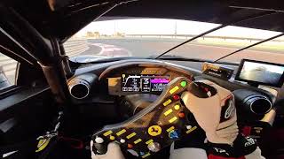 Ferrari 296 Challenge Helmet Cam at Yas Marina Circuit  GP Corkscrew [upl. by Ilrac]