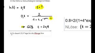 Logistisches Wachstum  Bsp 1089 [upl. by Aliahkim]