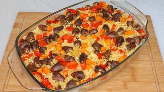 Everyone asks me for this recipe Quick and Delicious Easy Chicken heart and Rice Recipe [upl. by Aihsenyt]