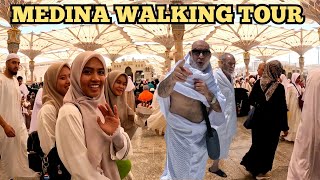 Medina Walking Tour Inside Masjid Al Nabawi and Downtown  Saudi Arabia 2024 [upl. by Kynan]