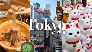 Tokyo vlogJapan travelGotokuji templeAsakusa festivalkappabashihoppynatto allyoucaneatgame [upl. by Vachell]