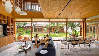 Inside An Architect’s Mid Century Modern Home Inspired By Frank Lloyd Wright  Jakarta Indonesia [upl. by Corwun206]