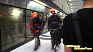 Circle Line Emergency Exercise ft SCDF Officers At Buona Vista Station [upl. by Mat525]