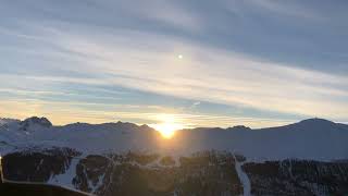 Amazing Livigno Sunrise from the Ski Gondola  9th Jan 2020 [upl. by Mistrot]