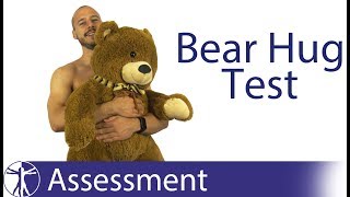 Bear Hug Test  Subscapularis Tear [upl. by Eignat856]