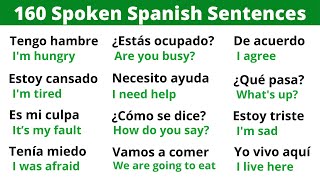 Learn Spanish Phrases for Everyday life in 20 minutes [upl. by Eibber]