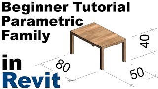 Revit Beginner Tutorial  Parametric Family [upl. by Euqinot]