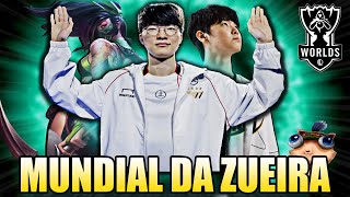 O MOTIVO pra NUNCA DESAFIAR o FAKER  MUNDIAL DA ZUEIRA  Worlds 2024  T1 x GENG  BLG x WBG [upl. by Siger]