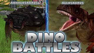 DINO BATTLES  Ankylosaurus vs Allosaurus [upl. by Duntson790]