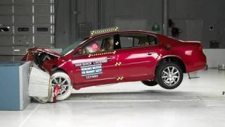 2006 Buick Lucerne moderate overlap IIHS crash test [upl. by Adnawed]