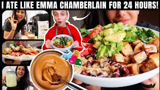 I ATE LIKE EMMA CHAMBERLAIN FOR 24 HOURS [upl. by Lyrradal]