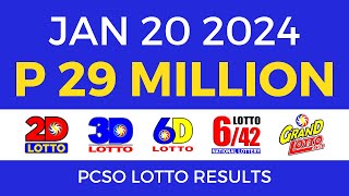 Lotto Result January 20 2024 9pm PCSO [upl. by Abott]