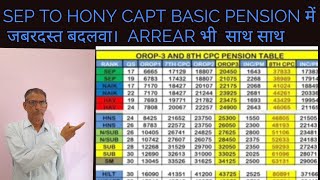 Sep से Hony Capt Basic Pension में जबरदस्त बदलवा। OROP3 समय से लागू। 8th CPC जाने क्या Profits [upl. by Camilo]