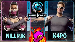 MK1 NillRJK MILEENA VS K4po JOHNNY CAGE🥊Mortal Kombat 1🥊4K 60ᶠᵖˢ [upl. by Meisel]