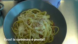 Spaghetti alla carbonara  receta original italiana [upl. by Hassi]