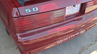 Foxbody 50 stock exhaust vs BBK headers [upl. by Jocelyne]