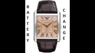 Emporio Armani Watch Battery Change [upl. by Latyrc]