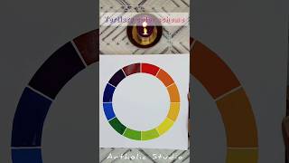 Tertiary colour scheme  Colour Theory  Colour wheel artholistudio art arttutorial artteraphy [upl. by Waki899]