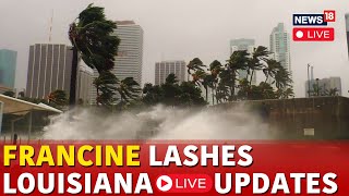 Francine Hurricane 2024 LIVE  Lashes Louisiana Leaves Hundreds Of Thousands Without Power  N18G [upl. by Ynnek]