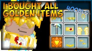 Buying All Golden Items Golden Set Challenge│Growtopia그로우토피아 [upl. by Emmalee348]