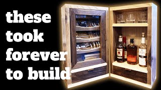 Cigar Humidor amp Whiskey Cabinet Dove Tail Build [upl. by Rider155]