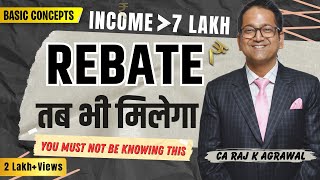 20 Rebate under Sec 87A of Income Tax AY 202425  Old Regime amp New Regime [upl. by Astrix]