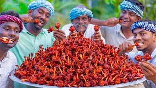 CHICKEN LOLLIPOP  Fried Chicken Recipe Cooking amp Eating In Village  Chicken Wings Recipe Making [upl. by Retnuh464]