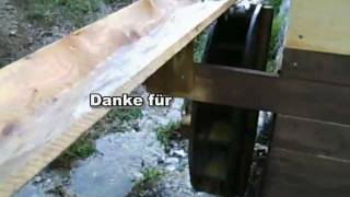 Selbstgebautes Wasserrad  Waterwheel  Traditionell mit Generator [upl. by Rabassa869]