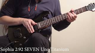 Comparison Ibanez S7 stock tremolo VS Sophia 292 SEVEN Uno Titanium Toneblock  Tuning stability [upl. by Lorrin353]