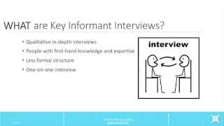 Key Informant Interviews An Introduction [upl. by Denae384]