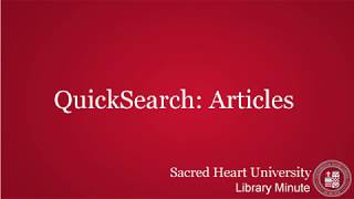 Quick Search Articles [upl. by Sarnoff]