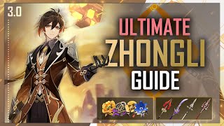 The ULTIMATE ZHONGLI GUIDE Playstyle Weapons Artifacts Showcase etc  Genshin Impact Ver 30 [upl. by Nader]