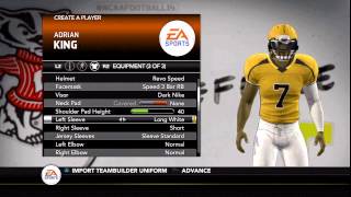 NCAA Football 14  Creating My Road To Glory Player [upl. by Ahsimed]