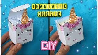 🦄 DIY UNICORN DOOSJE VOUWEN VAN PAPIER 🦄 DOOSJE MAKEN 🦄 KNUTSELEN MET PAPIER 🦄 KNUTSEL VIDEO [upl. by Carma672]