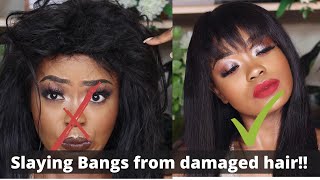 CLICKS SAFEWAY STRAIGHTNER👌👌FROM DRY BROKEN DAMAGED TO BOMB BANGSWATCH ME TRANSFORM THIS WIG [upl. by Laekim]