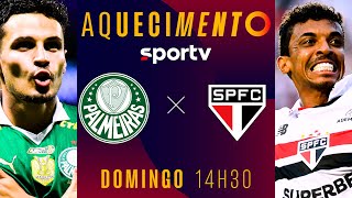 PALMEIRAS X SÃO PAULO  PRÉJOGO AQUECIMENTO AO VIVO COM IMAGENS  SUPERCOPA  live  sportv [upl. by Jaquenette971]