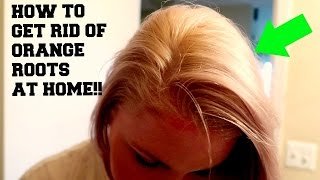 HOW TO GET RID OF ORANGE ROOTS WITH WELLA 050  full demo [upl. by Nerehs162]